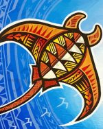 Manta Ray Illustration paint by numbers