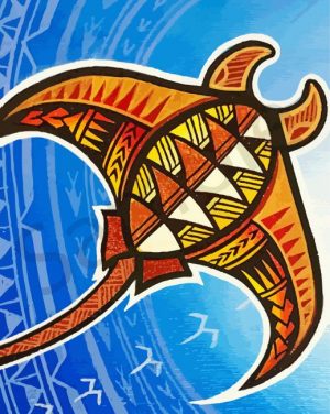 Manta Ray Illustration paint by numbers