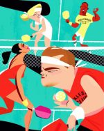 Pickleball Illustration paint by numbers