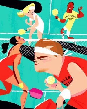 Pickleball Illustration paint by numbers