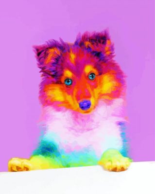 Rainbow Dog paint by numbers