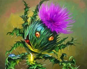 Thistles Art paint by numbers