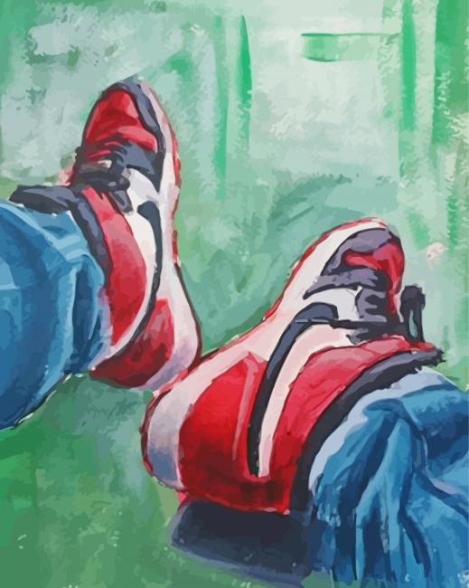 Abstract Air Jordan paint by numbers