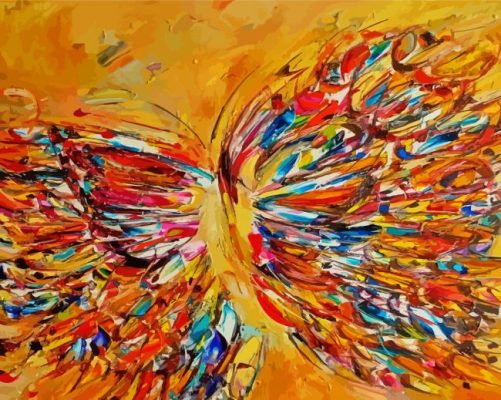 Abstract Butterfly paint by numbers