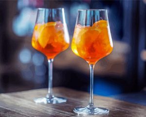 Aesthetic Aperol Drink paint by numbers