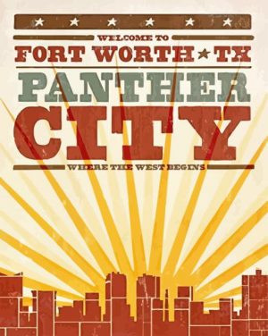Aesthetic Fort Worth Texas paint by numbers