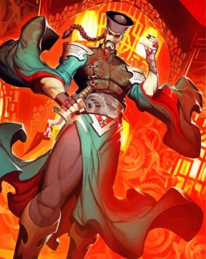 Aesthetic Fu Manchu paint by numbers