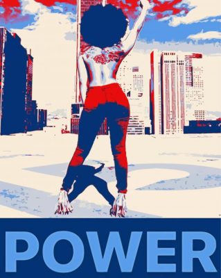 Girl Power paint by numbers