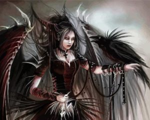 Gothic Angel paint by numbers