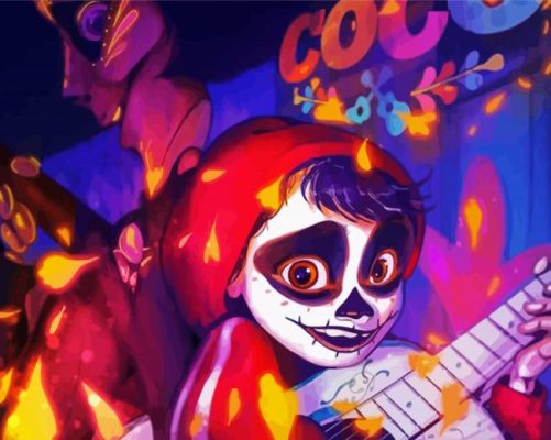 Aesthetic Miguel Rivera Art Illustration paint by numbers