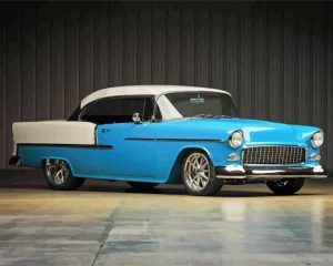 Blue 1955 Chevrolet Car paint by numbers