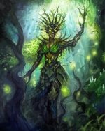 Dryad Nymph paint by numbers