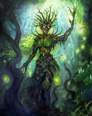 Dryad Nymph paint by numbers