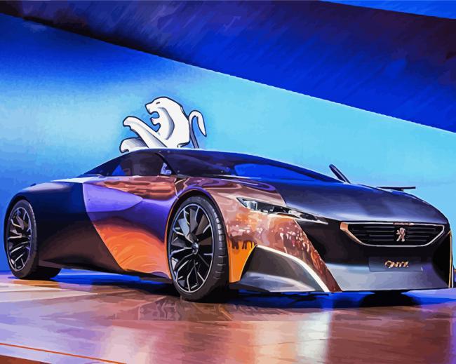 Aesthetic Peugeot paint by numbers