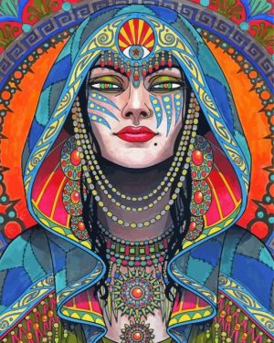Psychedelic Woman paint by numbers