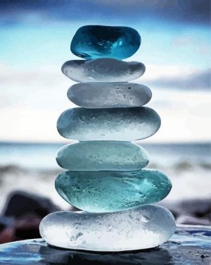 Aesthetic Blue Serene paint by numbers