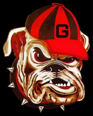 Bulldog With Hat paint by numbers