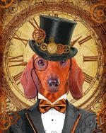 Classy Dog Wearing A Suit paint by numbers