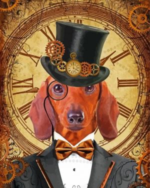 Classy Dog Wearing A Suit paint by numbers