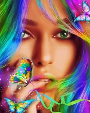 Colorful Lady paint by numbers