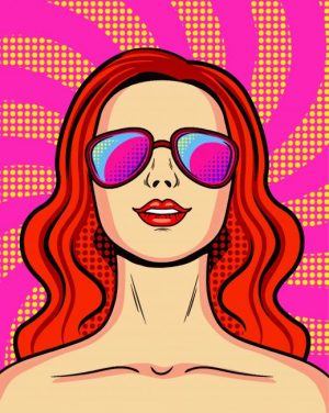 Cool Pop Art Girl paint by numbers