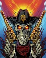 Cowboy Skeleton paint by numbers