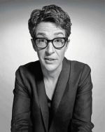 Monochrome Rachel Maddow paint by numbers