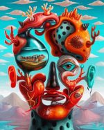 Psychedelic Head paint by numbers