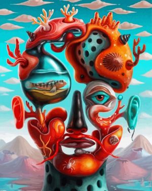 Psychedelic Head paint by numbers