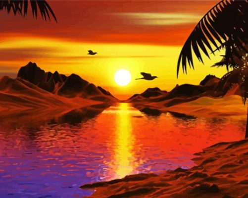 River Evining paint by numbers