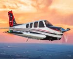 Beechcraft Bonanza Airplane Sunset paint by numbers