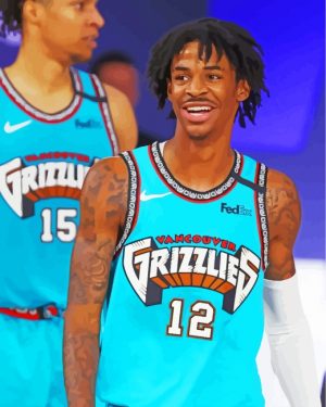 Basketballer Ja Morant paint by numbers