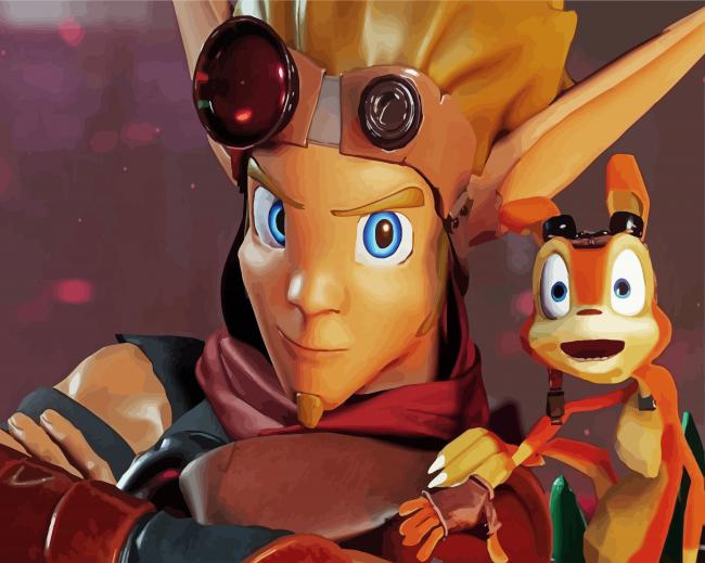 Jak And Daxter Video Game Series paint by numbers