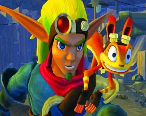 Jak And Daxter paint by numbers