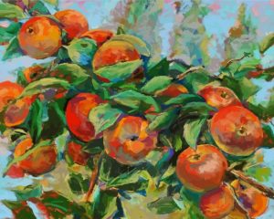 Abstract Apple Tree paint by numbers