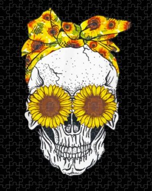 Sunflower Skull paint by numbers