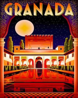 Alhambra Spain paint by numbers