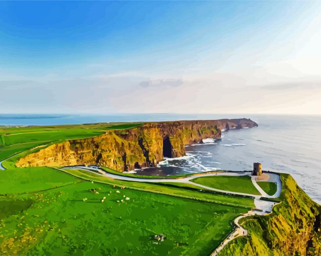 Cliffs Of Moher Landscape paint by numbers