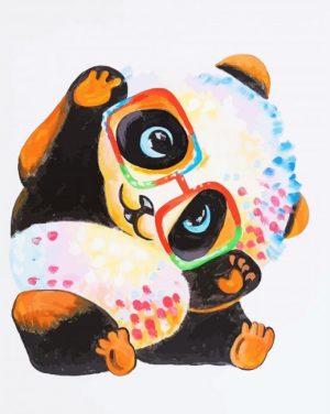 Colorful Baby Panda painting