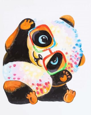 Colorful Baby Panda painting