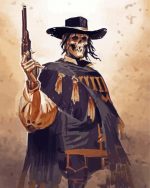 Cowboy Skeleton paint by numbers