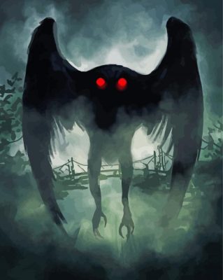 Dark Mothman paint by numbers
