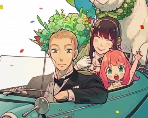 Happy Spy X Family paint by numbers