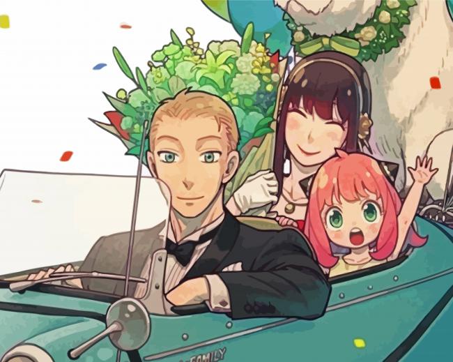 Happy Spy X Family paint by numbers