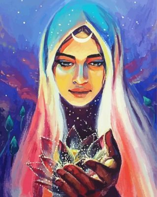 Lotus Goddess paint by numbers