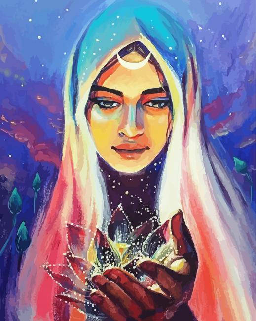 Lotus Goddess paint by numbers