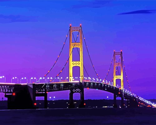 The Mackinac Bridge paint by numbers