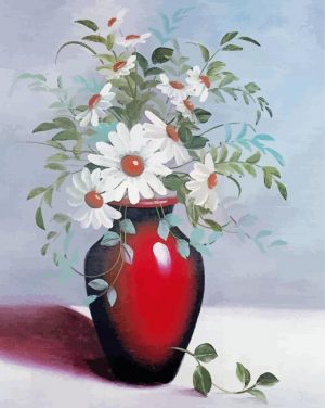 White Daisy Flowers paint by numbers