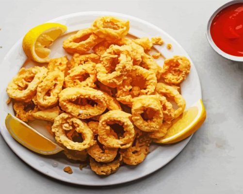 Aesthetic Calamari paint by numbers