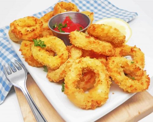 Calamari paint by numbers